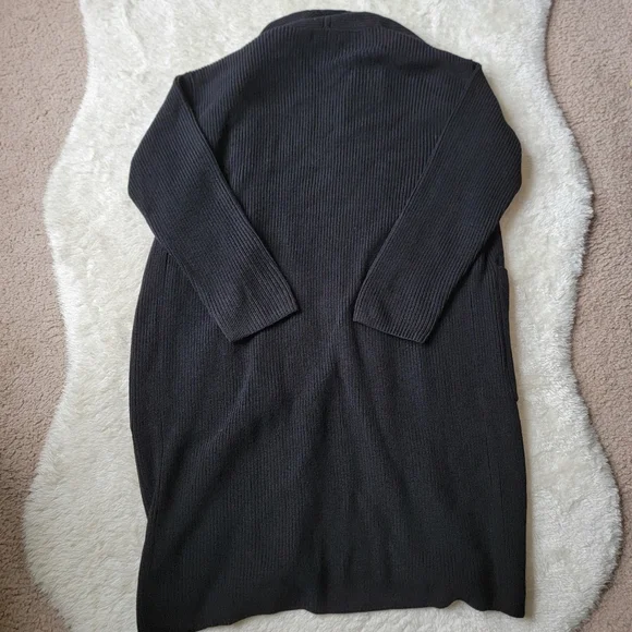 (sold) NWT Quince 100% Australian Merino Wool Duster Cardigan, Black, M 🐨 - Picture 12 of 14
